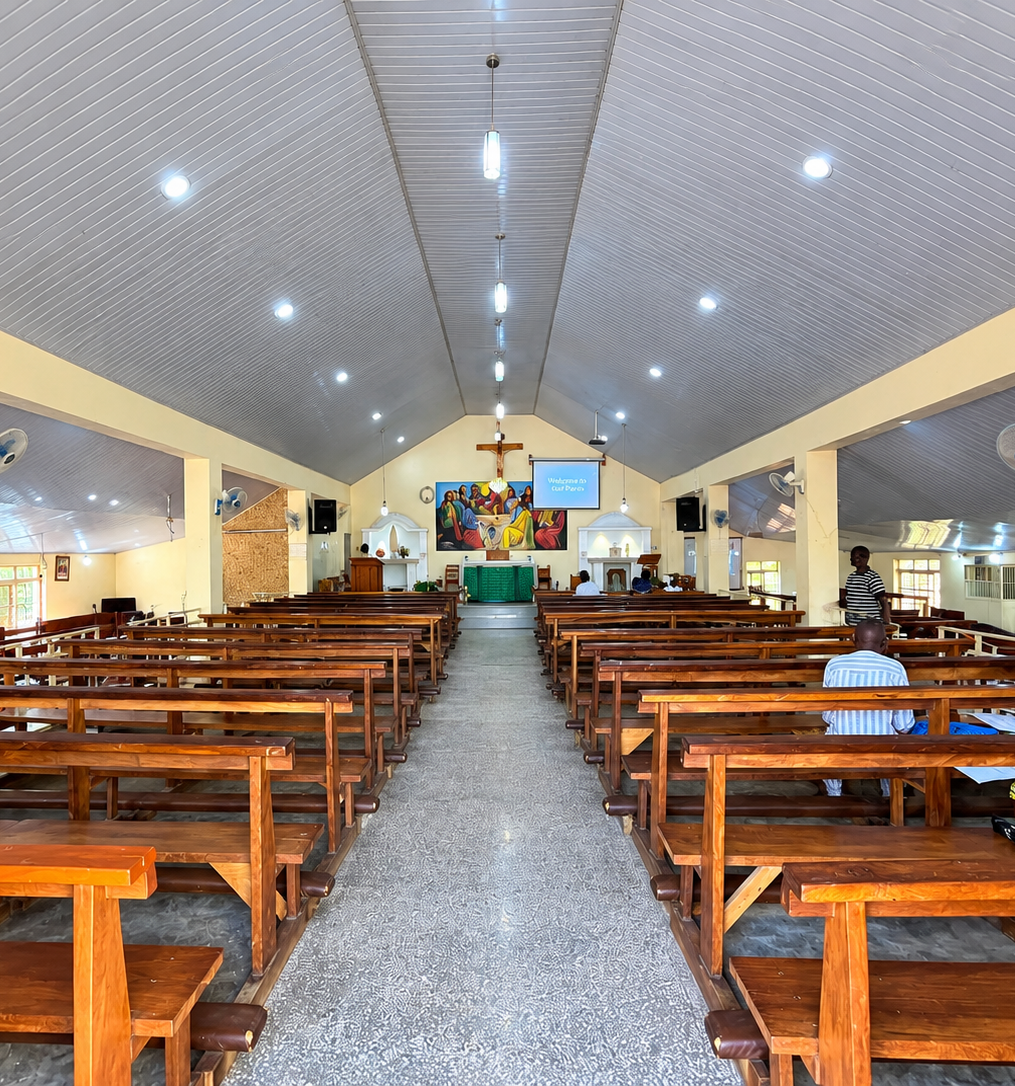 The high altar of Our Lady Queen of Peace Catholic Church, Jos